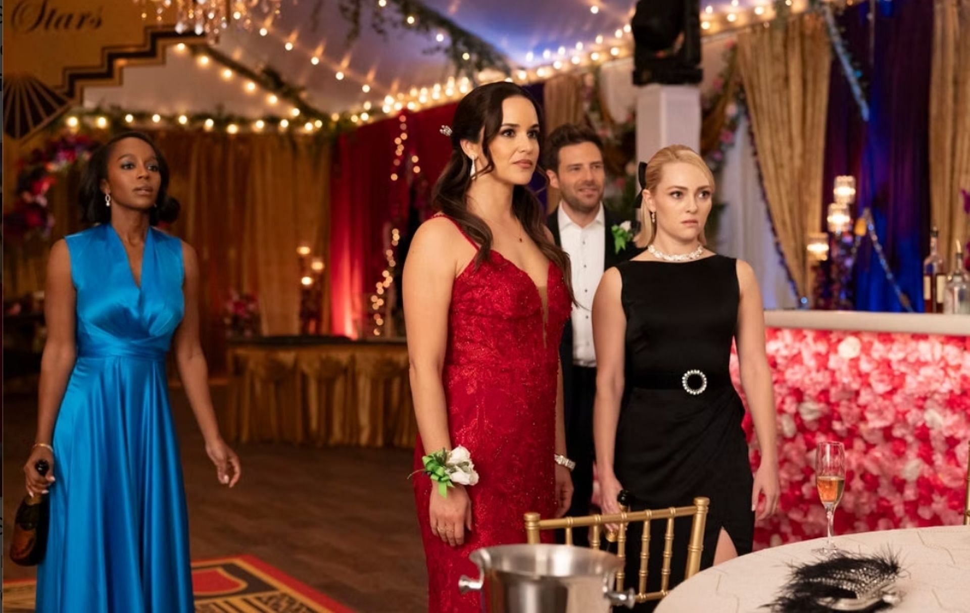 Catherine, Brett, Birdie and Alice in Grosse Pointe Garden Society episode 11 (Image via NBC)