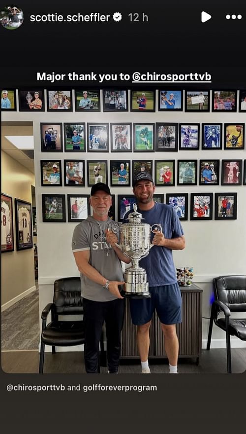 Scottie Scheffler with Dr. Troy Van Biezen