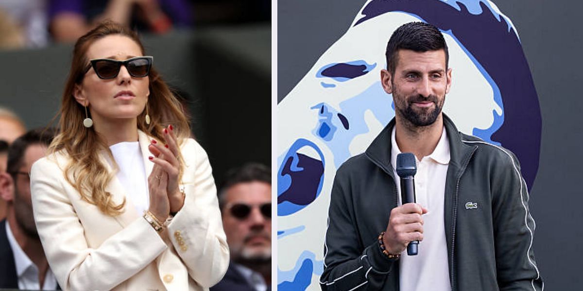 Jelena Djokovic beams with pride for Novak Djokovic- Source: Getty