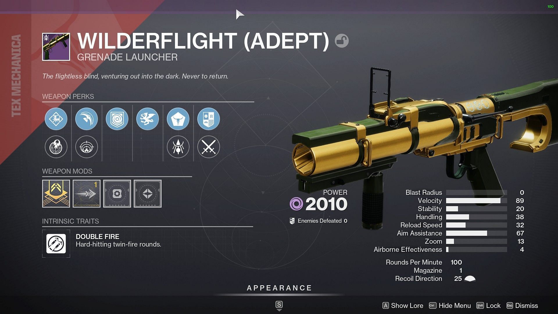 Wilderflight Adept in Destiny 2 (Image via Bungie) 