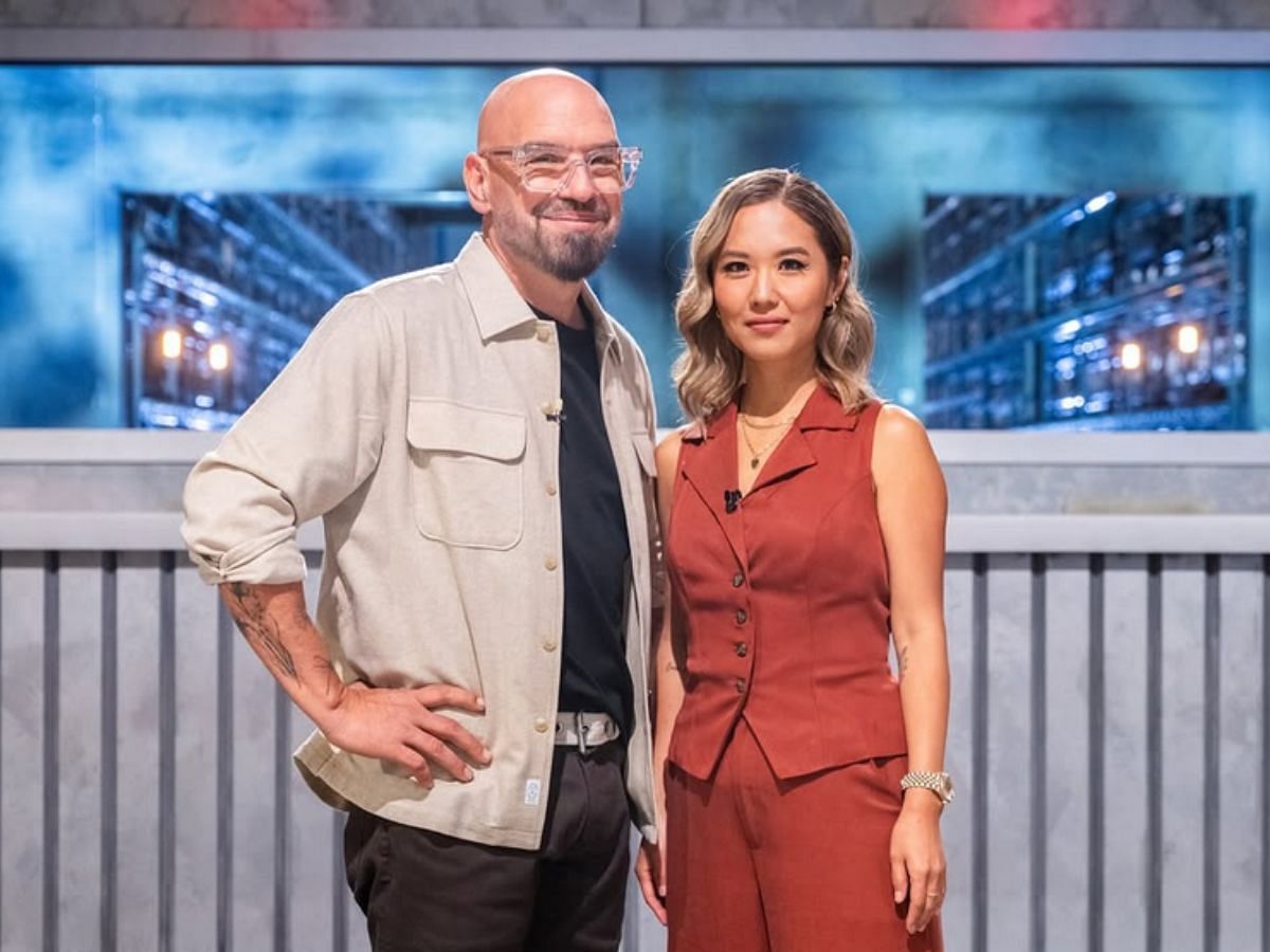 Hosts Michael Symon and Esther Choi of 24 in 24: Last Chef Standing (Image via Instagram/ @foodnetwork)