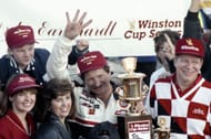 Dale Earnhardt Sr. with his family during the 1990 Atlanta Journal 500 - Source: Getty