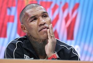 Conor Benn reacts as Oleksandr Usyk disputes judges' decision in Chris Eubank Jr.'s victory