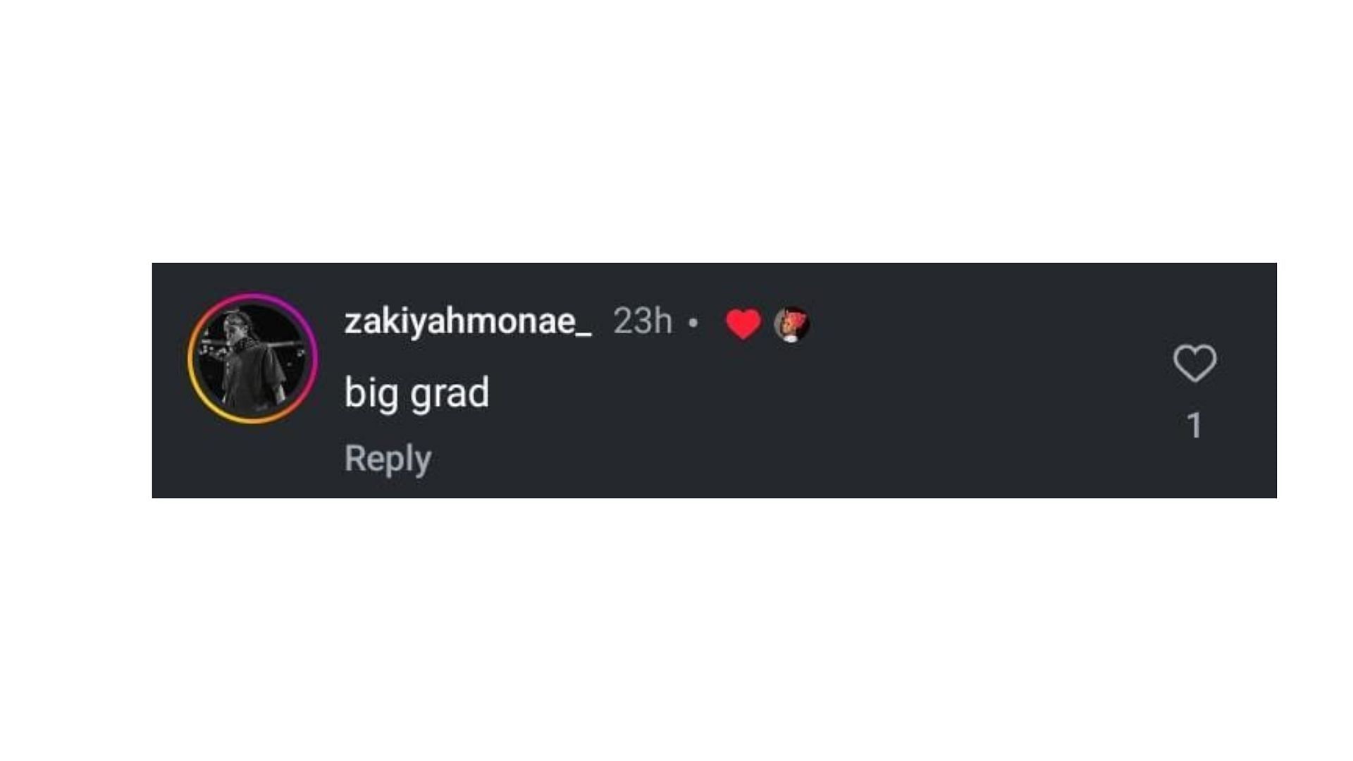 ZaKiyah Johnson&#039;s comment