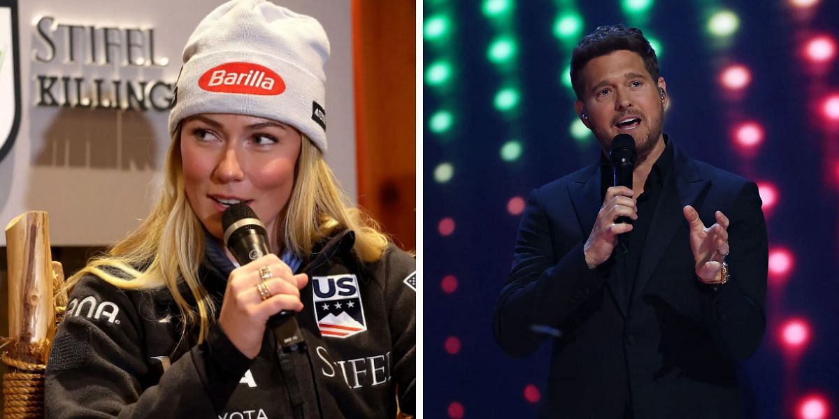 Mikaela Shiffrin pens heartfelt note for Michael Bubl&eacute;. (Images by Getty)
