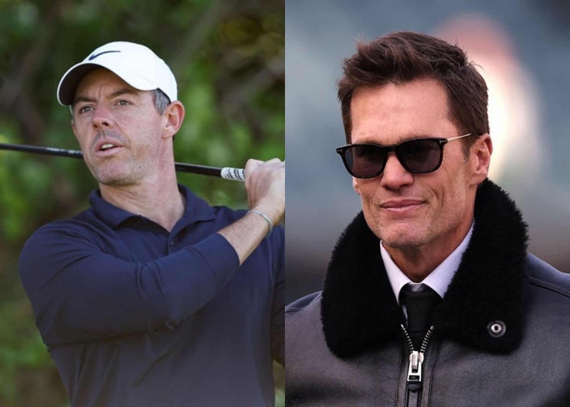 Rory McIlroy and Tom Brady (Image via Imagn)