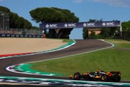 Lando Norris driving the (4) McLaren MCL39 Mercedes on track during Imola qualifying. Source: Getty