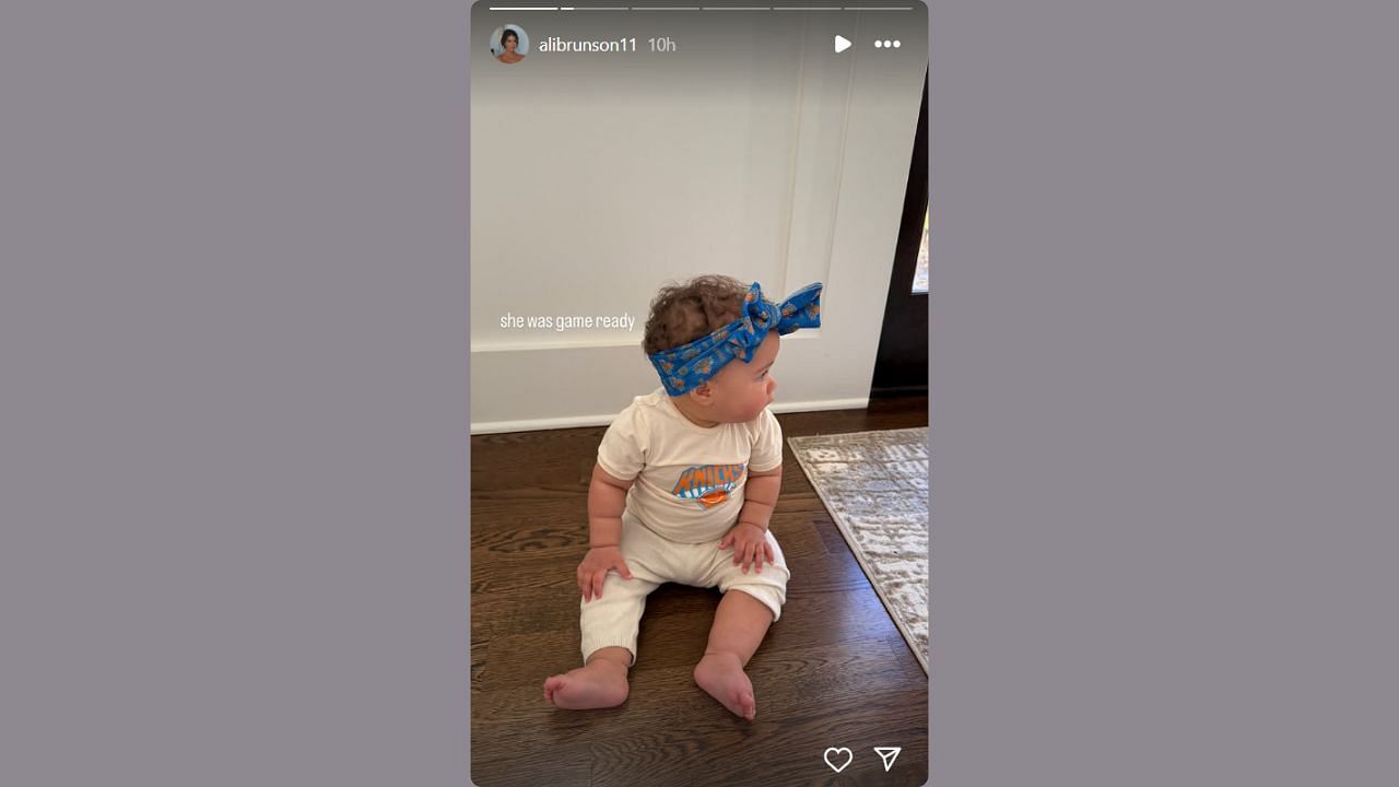 Brunson&#039;s wife shares a picture of daughter in Knicks gear. (Credits: @alibrunson11/Instagram)
