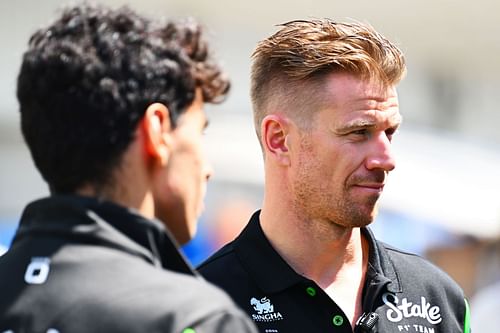 Gabriel Bortoleto and Nico Hulkenberg look on ahead of the F1 Grand Prix of Japan - Source: Getty