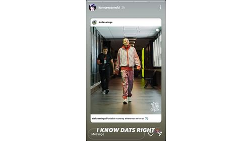 KK Arnold reacted to Paige Bueckers' return to Minnesota. Source: Instagram/@kamoreaarnold