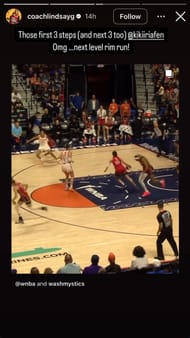 USC head coach Lindsay Gottlieb praises former Trojans star Kiki Iriafen's WNBA performance (image credit: instagram/coachlindsayg)