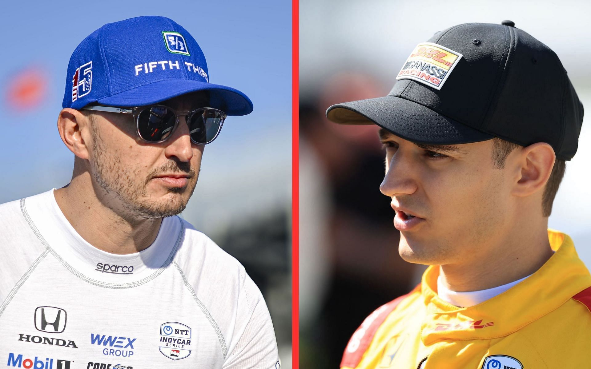 Graham Rahal (L) and Alex Palou (R) 