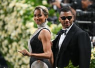 Russell Wilson with his wife Ciara (L) - Source: Getty