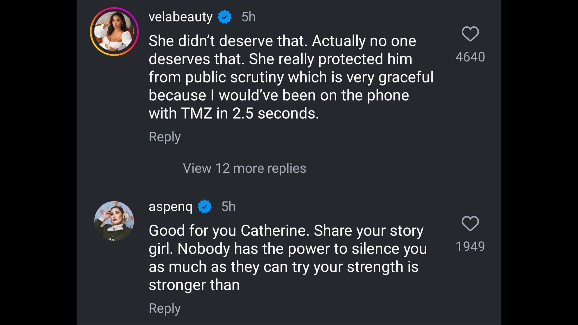 Internet reacts to Catherine recalling Austin&#039;s infidelity. (Image via Instagram/@callherdaddy)