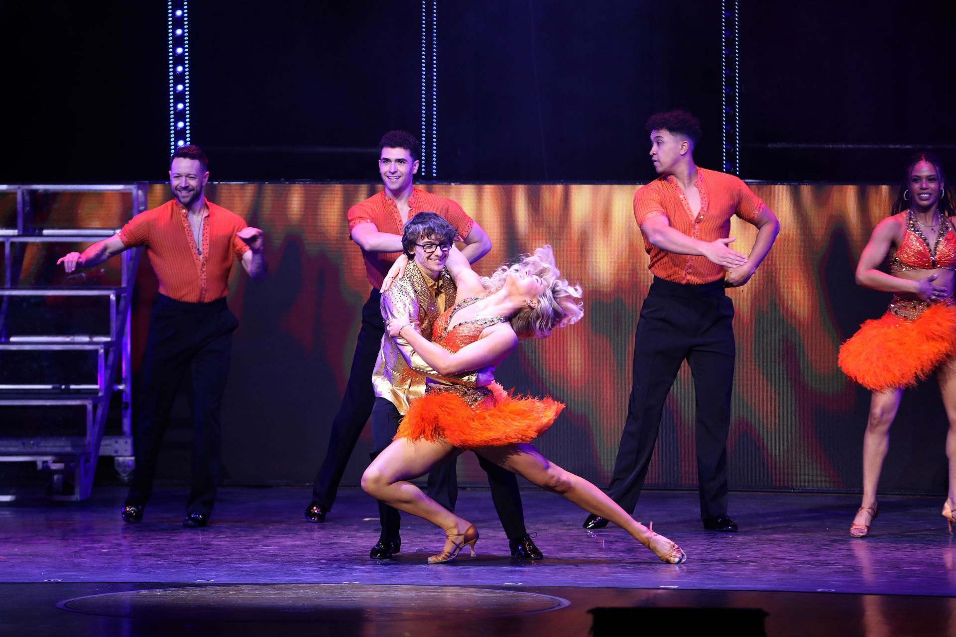 Stephen Nedoroscik performing with Rylee Arnold during the DWTS Tour [Image Source : Getty]