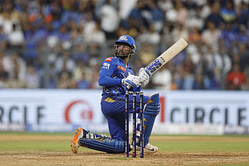 Tilak Varma's poor form continues as he falls to Vijaykumar Vyshak for 1 in PBKS vs MI IPL 2025 match