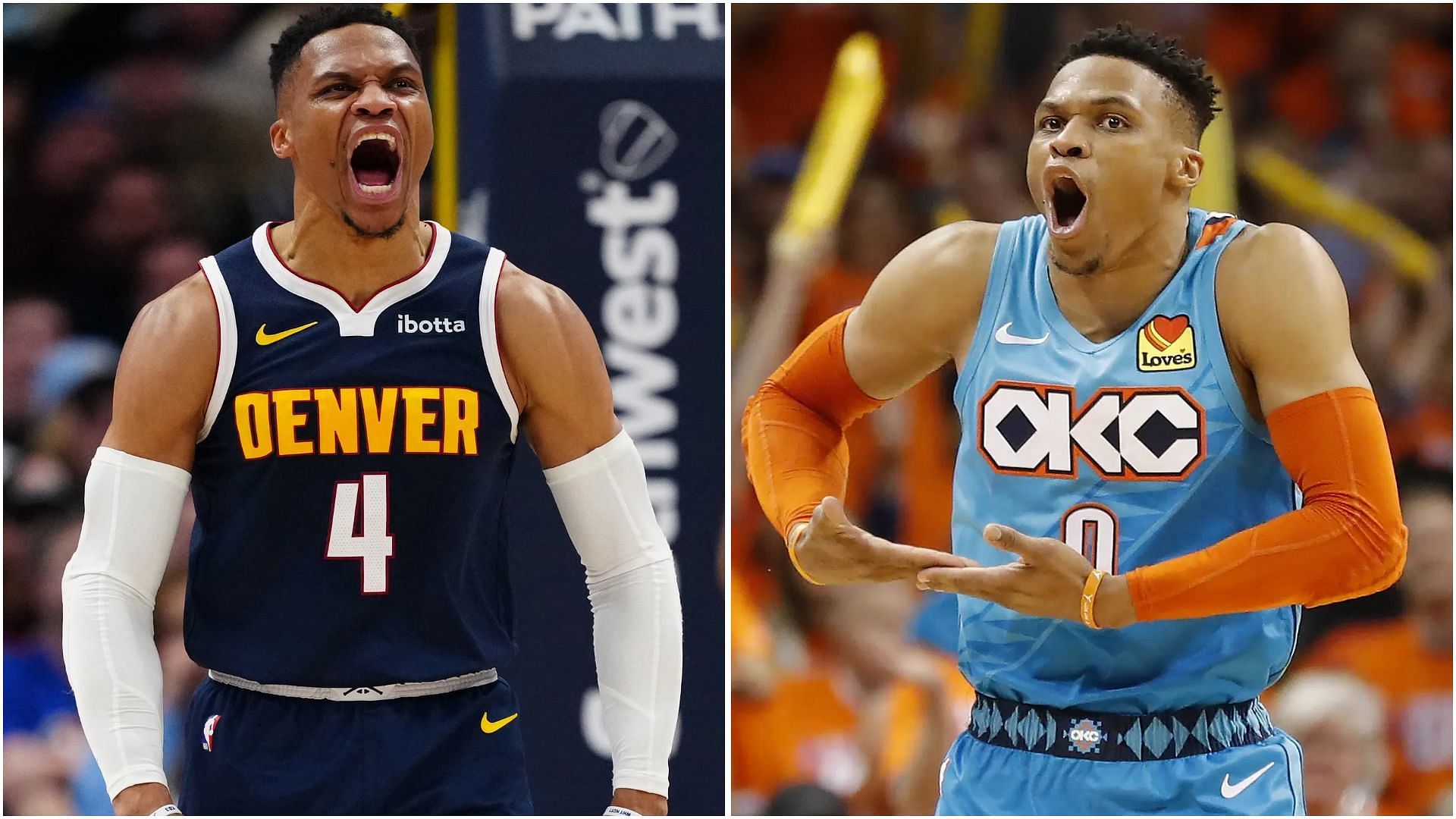 Despite being an OKC legend, Russell Westbrook set for playoff debut in Paycom Center. (Photos: IMAGN)