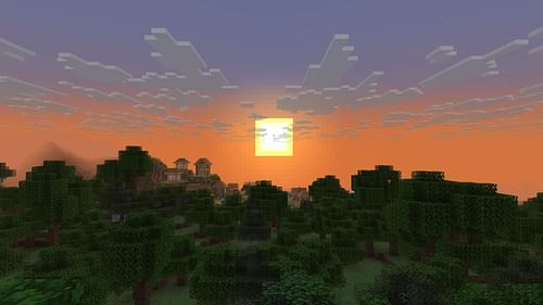 Clouds now render till the horizon (Image via Sportskeeda Gaming || Mojang Studios)