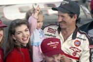 Dale Earnhardt celebrates his 4th NASCAR Winston Cup Championship with his family at Atlanta Motor Speedway on November 18, 1990. Source: Getty