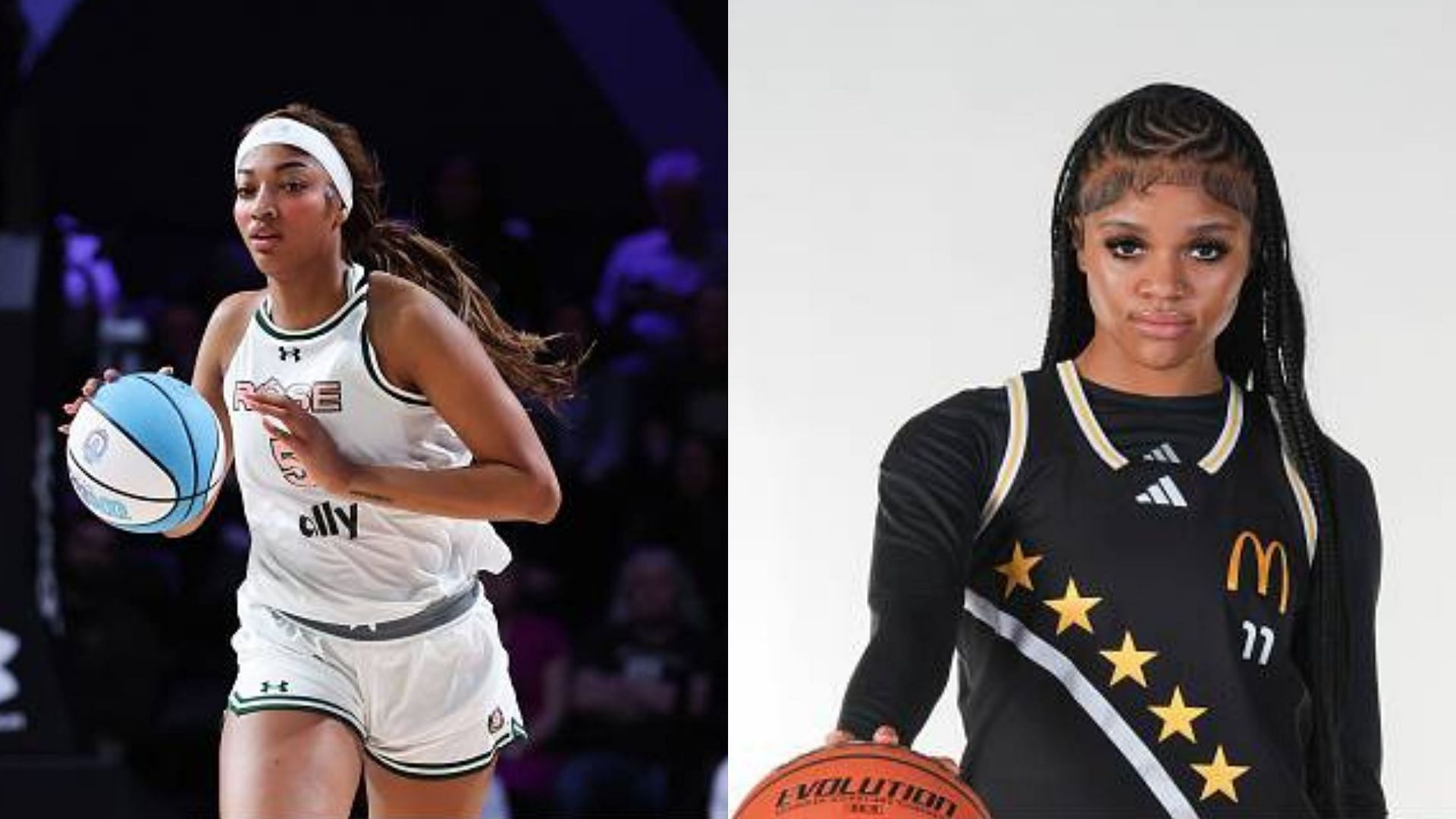 WNBA star Angel Reese and LSU recruit ZaKiyah Johnson (Source: Getty)