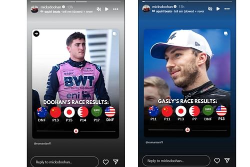 Snapshot of Mick Doohan's Story about his son...Credits-Instagram/@micksdoohan