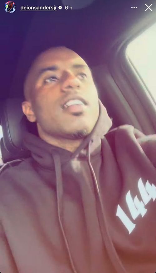 Deion Sanders Jr. is embracing number 144. - Source: Instagram/@deionsandersjr