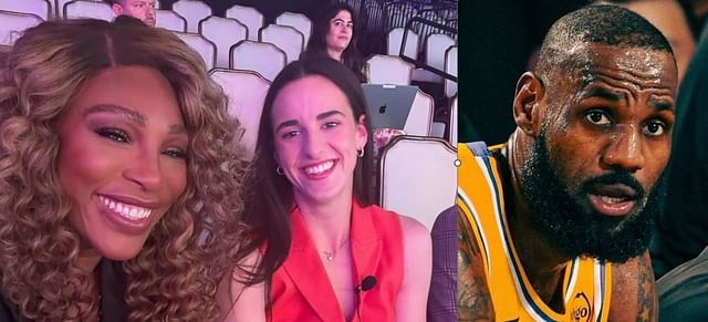 Caitlin Clark names LeBron James and Serena Williams in her starting 5 of sports stars. -- Photos from Serena Williams and LeBron James