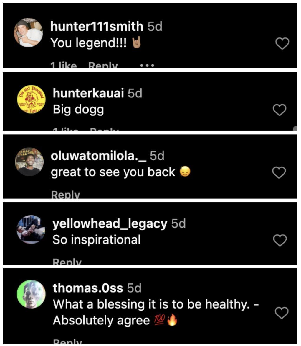Comments from Instagram