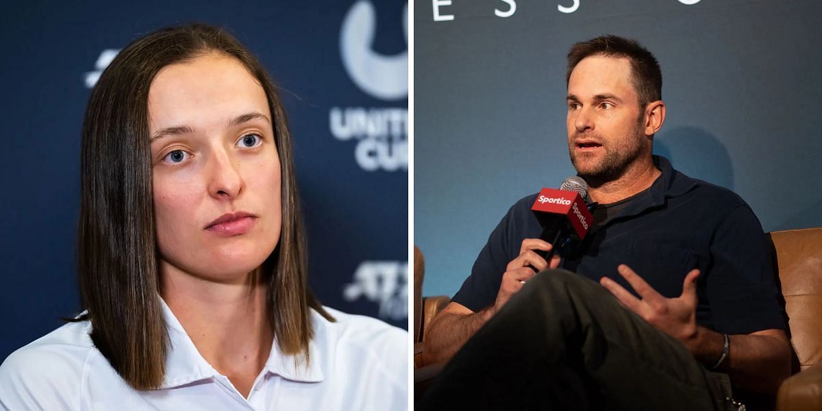 Iga Swiatek (L); Andy Roddick (R) - Source: Getty