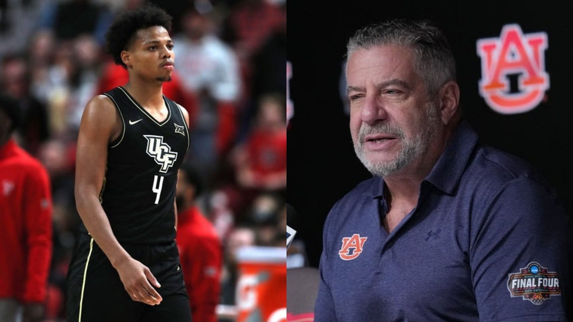 Keyshawn Hall and Auburn coach Bruce Pearl. Source: Imagn