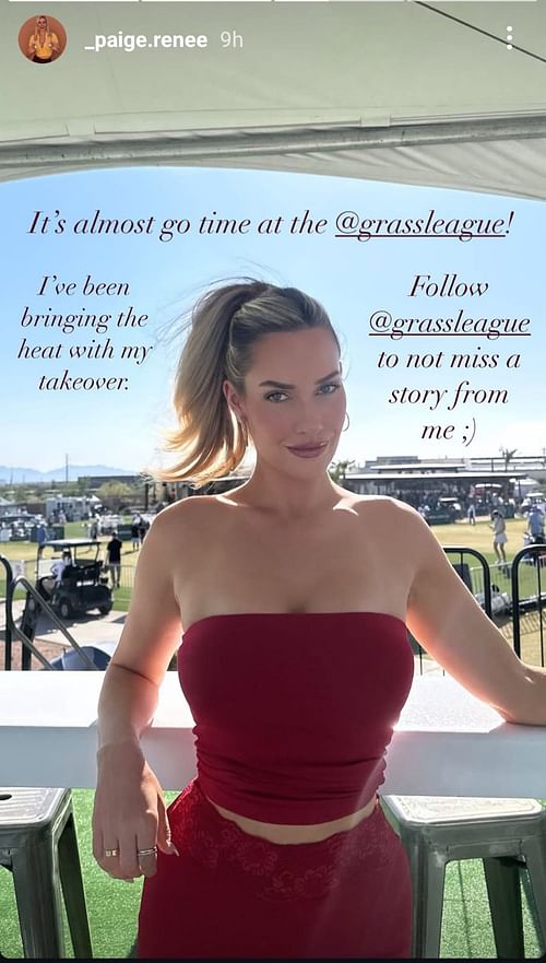 Still from Paige Spiranac's Instagram story/@_paige.renee