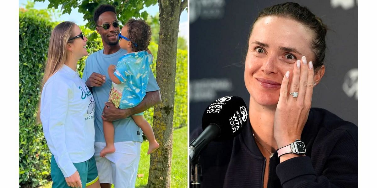 Elina Svitolina with her husband Gael Monfils and daughter Skai (Image Source: Getty; @iamgaelmonfils on Instagram)