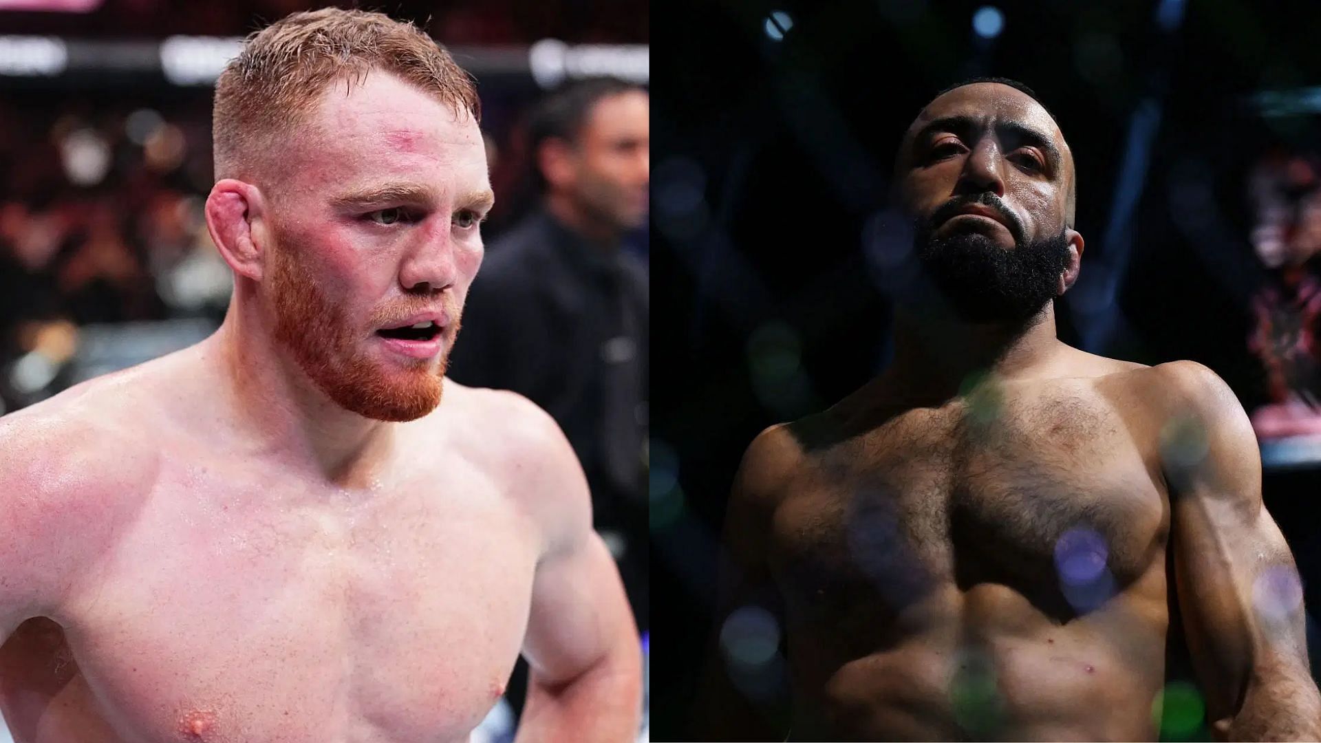 Jack Della Maddalena (left) should be replaced by another, more brash martial artist according to Belal Muhammad (right) [Images Courtesy: Getty Images]