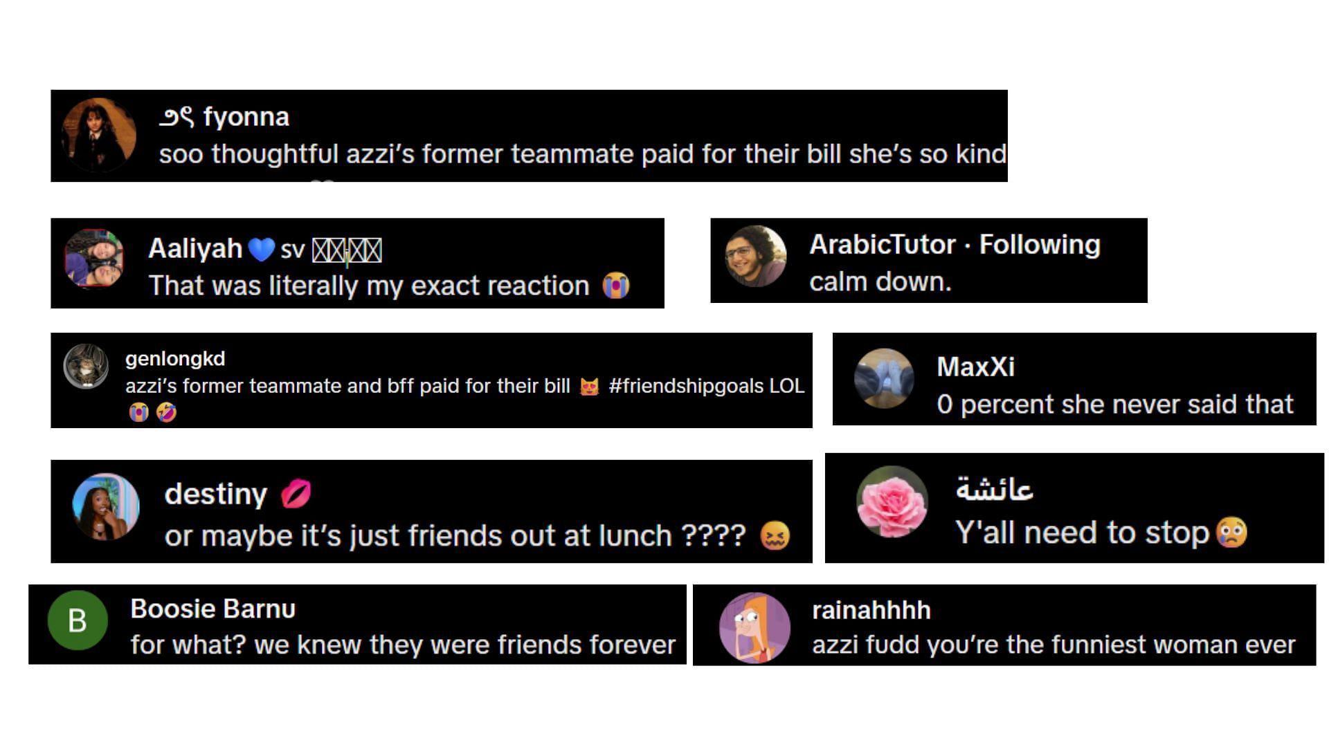 Fan reactions (Image Source: @azzi35/TikTok)