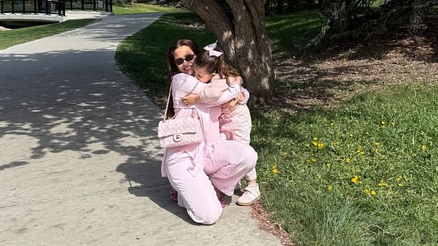 Evander Kane&rsquo;s fianc&eacute;e Mara shares adorable moment in matching outfits with Oilers star
