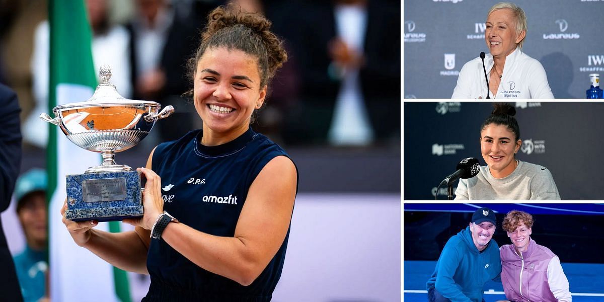 Martina Navratilova, Bianca Andreescu and Jannik Sinner