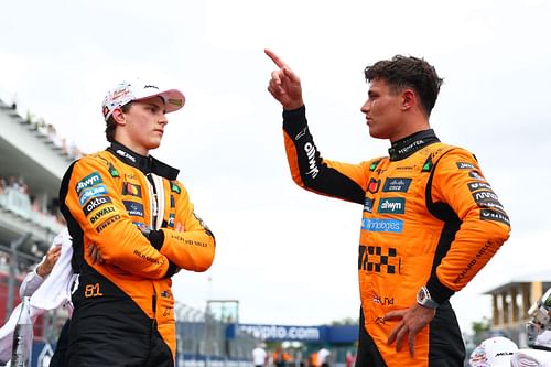 Oscar Piastri and Lando Norris at F1 Grand Prix of Miami - Sprint & Qualifying - Source: Getty
