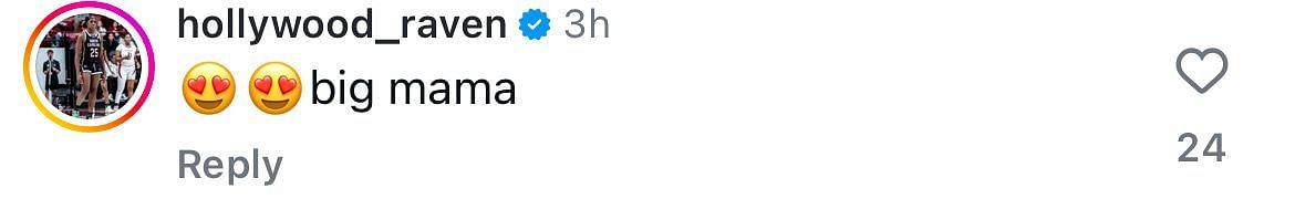 Raven Johnson reacts to Chloe Kitts&#039; Instagram post