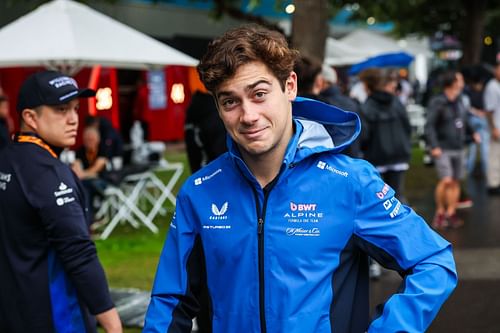 Franco Colapinto walks in the paddock during the F1 Grand Prix of Australia. Source: Getty