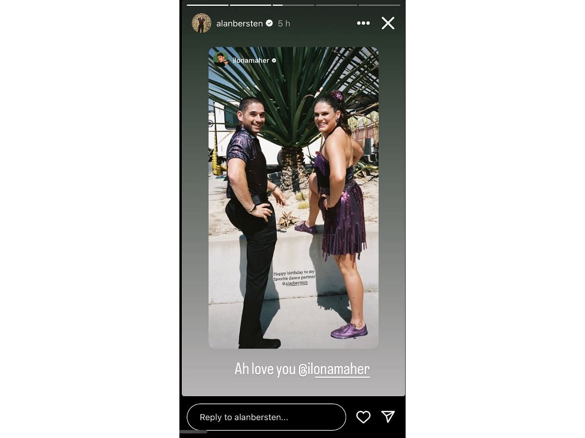 Alan Bersten&rsquo;s Instagram story