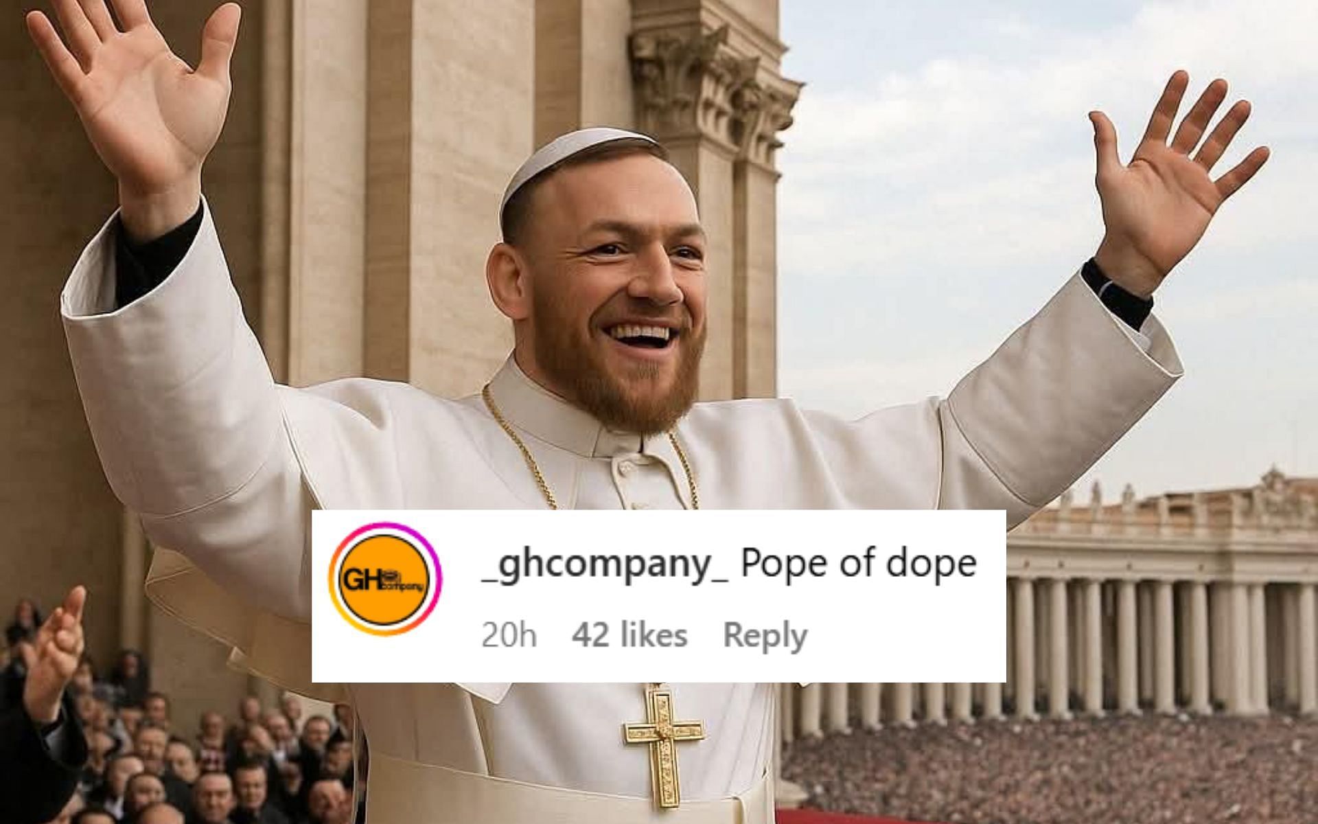 Conor McGregor shares wild Vatican-inspired post on Instagram [Image courtesy: @thenotoriousmma on Instagram]