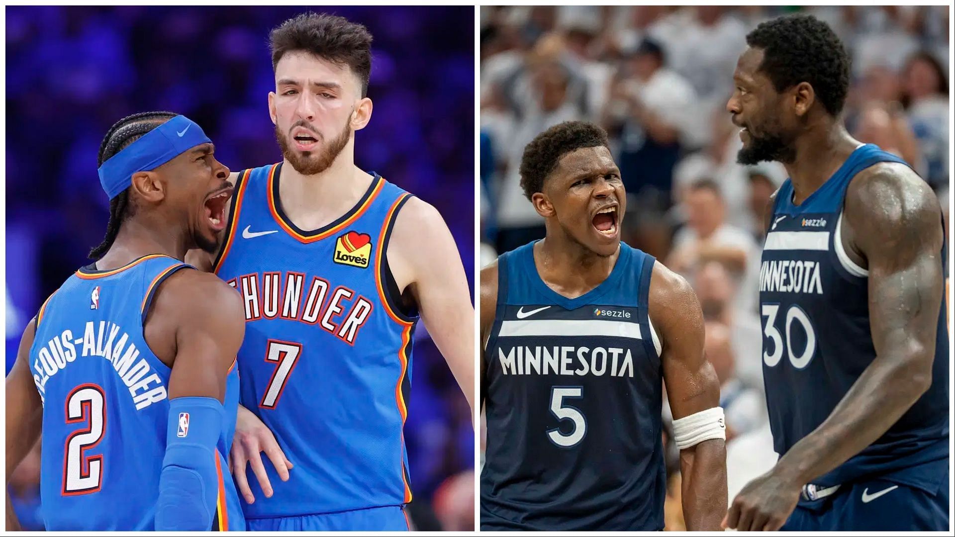 OKC Thunder vs Minnesota Timberwolves Prediction and Betting Tips for Game 4. (Photos: IMAGN)