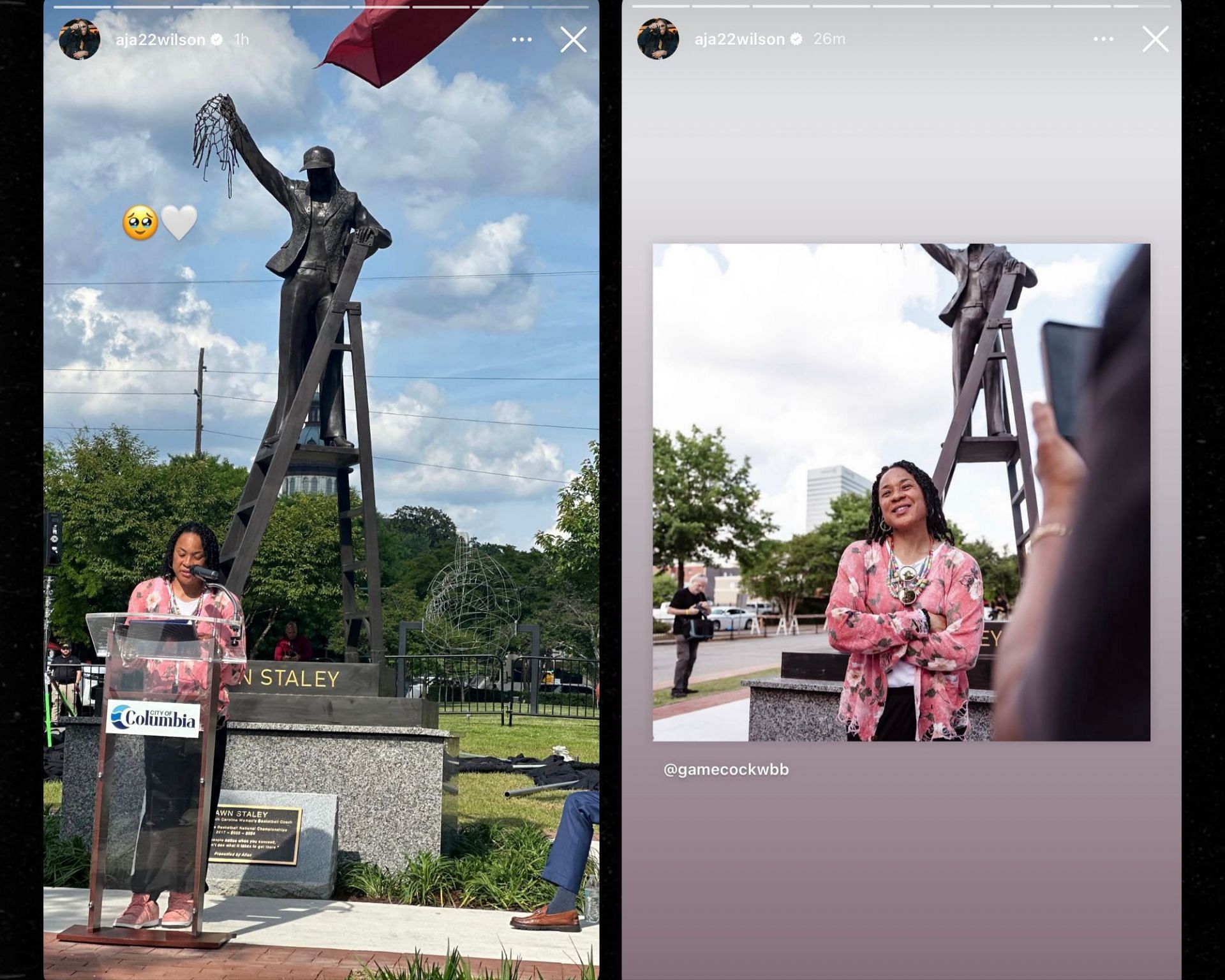 A&#039;ja Wilson&#039;s Instagram stories (Credits: IG/@aja22wilson)