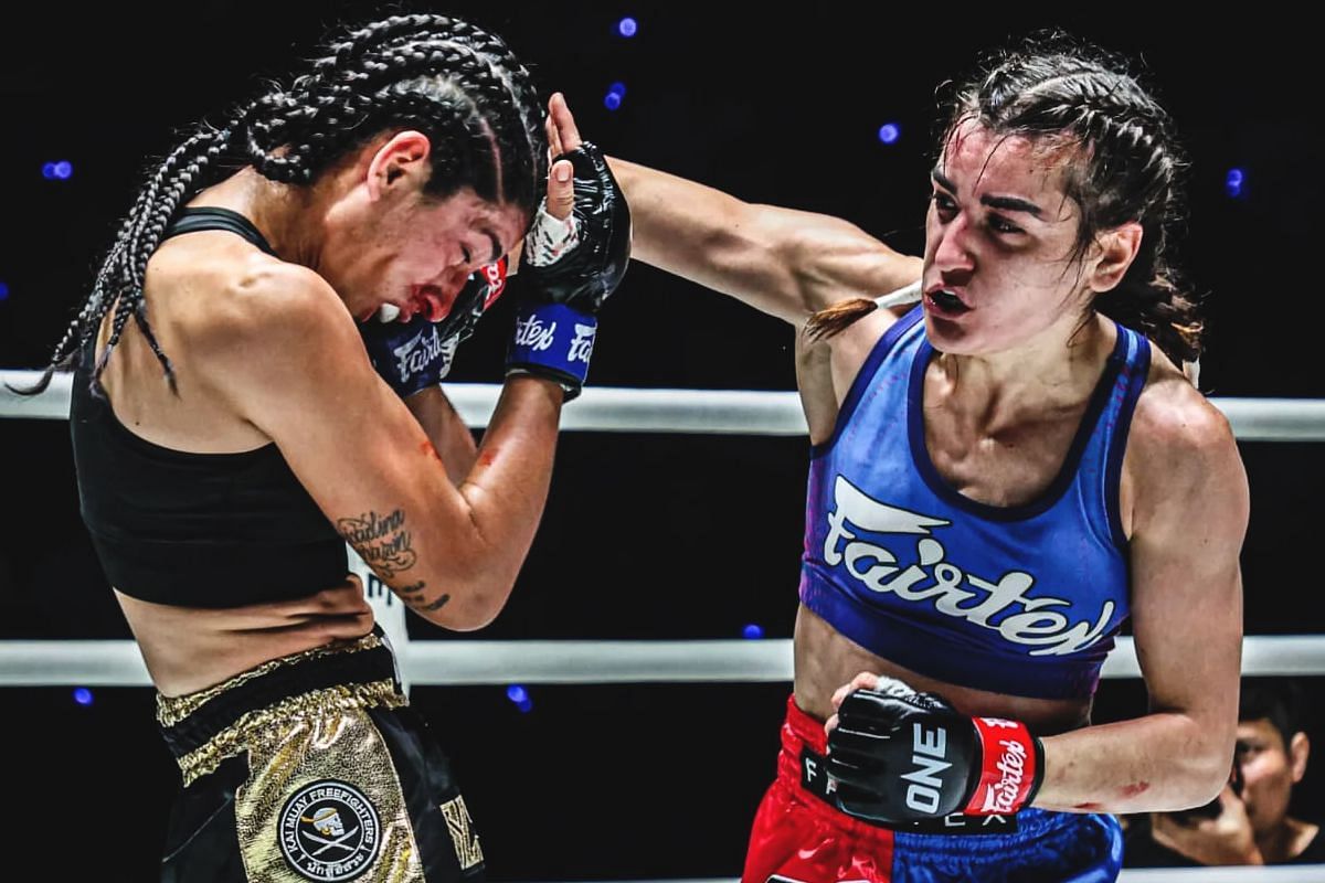 Shir Cohen will challenge Allycia Hellen Rodrigues for the ONE atomweight Muay Thai world championship on June 6. [Photo via: ONE Championship]