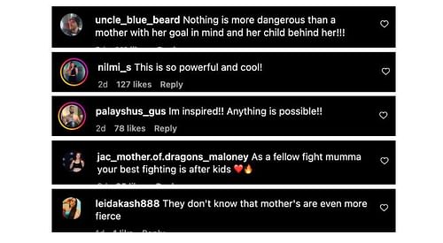 Screenshot of comments. [ONE Championship/Instagram]