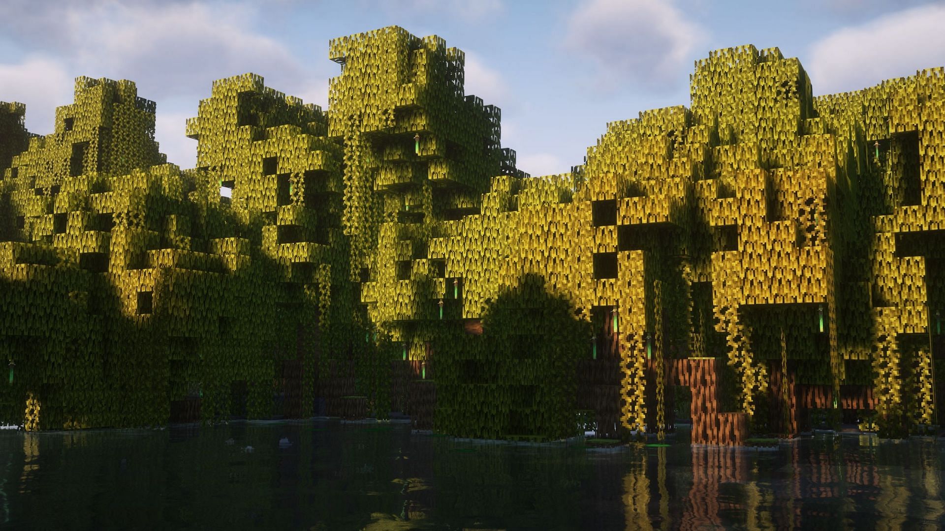 Lots of resources can be collected from Mangrove Swamp. (Image via Sportskeeda Gaming || Mojang Studios)