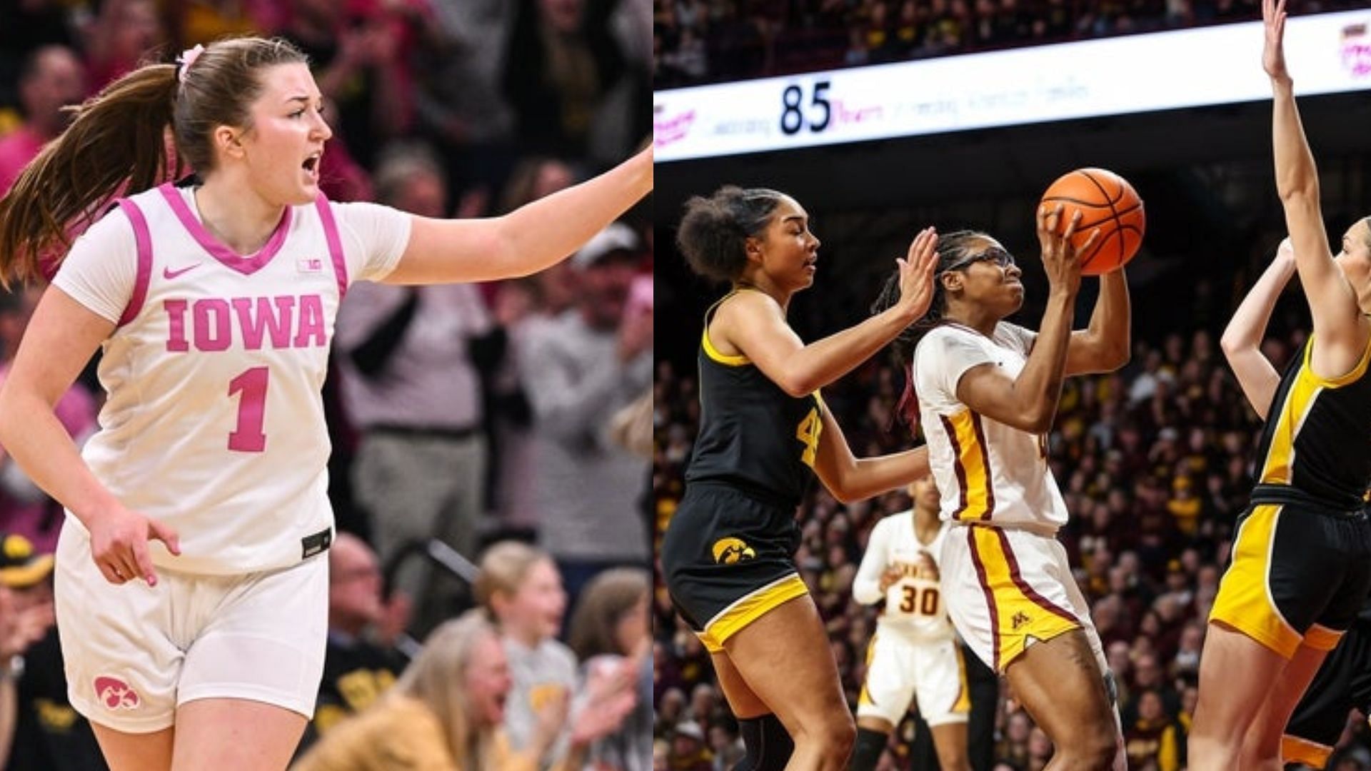 Iowa stars Taylor Stremlow, Hannah Stuelke and Kylie Feuerbach