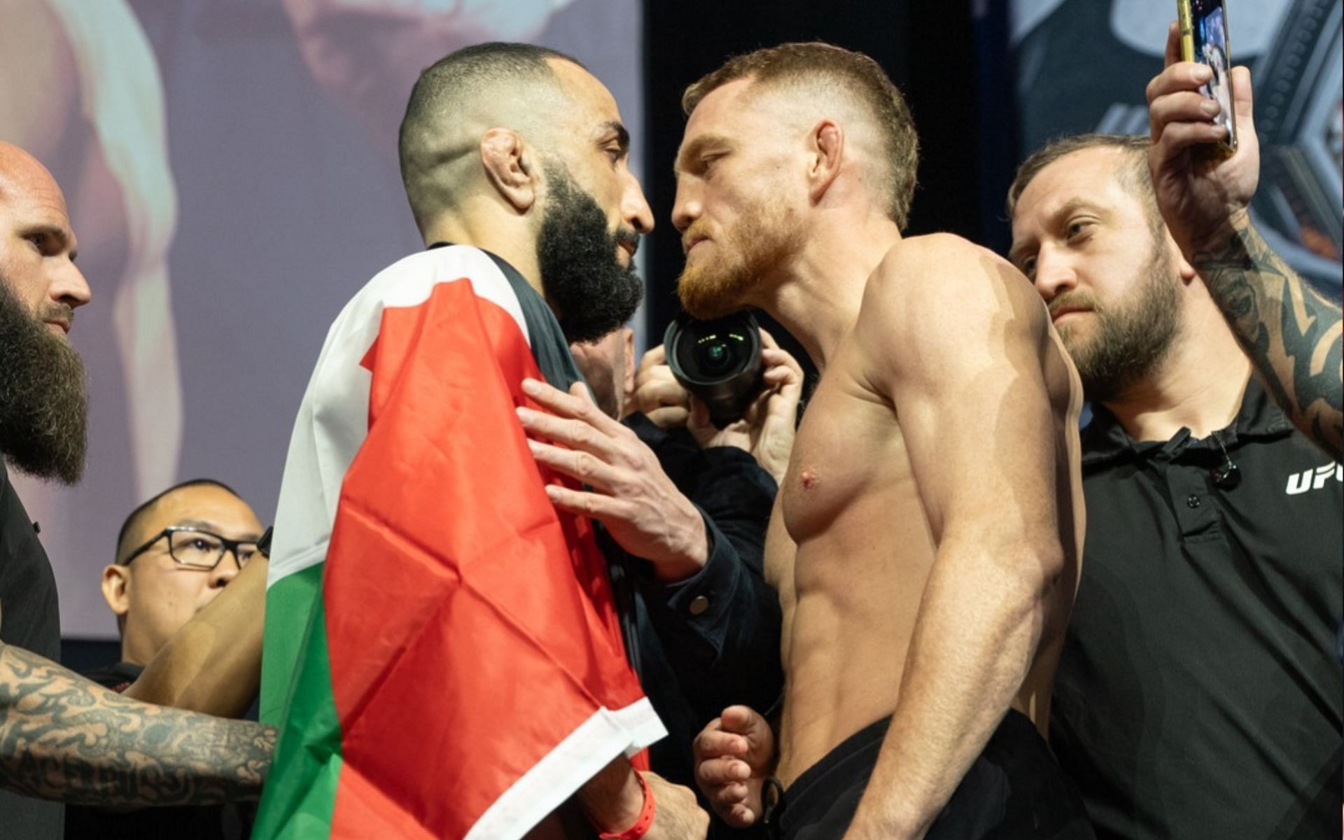  Belal Muhammad (left) faces Jack Della Maddalena (right) at UFC 315. [Image courtesy: @ufc on instagram]