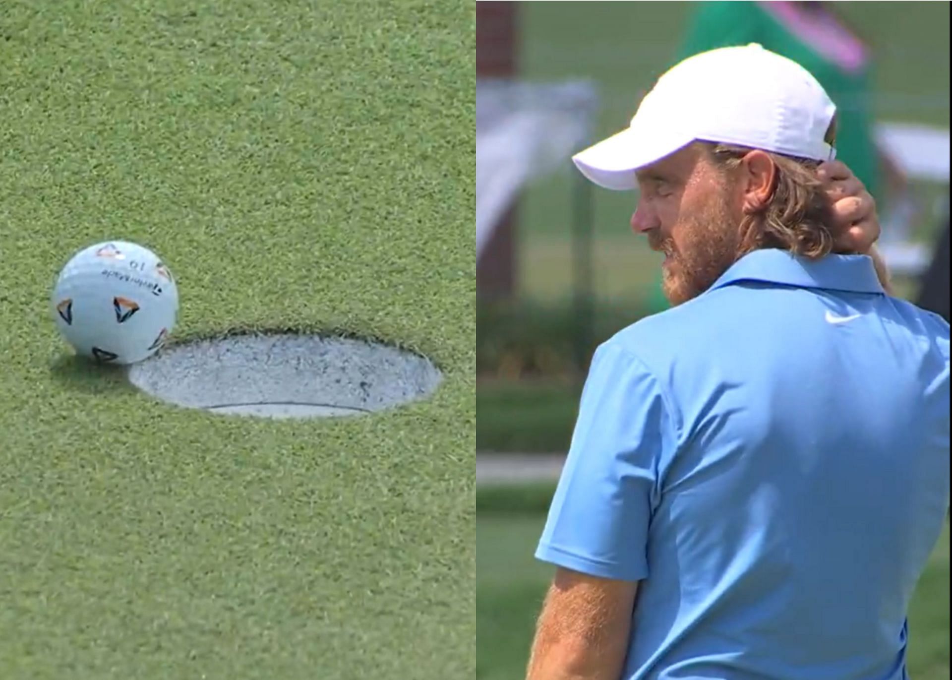 Tommy Fleetwood and his birdie putt at par-4 18th hole at Charles Schwab Challenge (Image via NUCLR Golf X page)