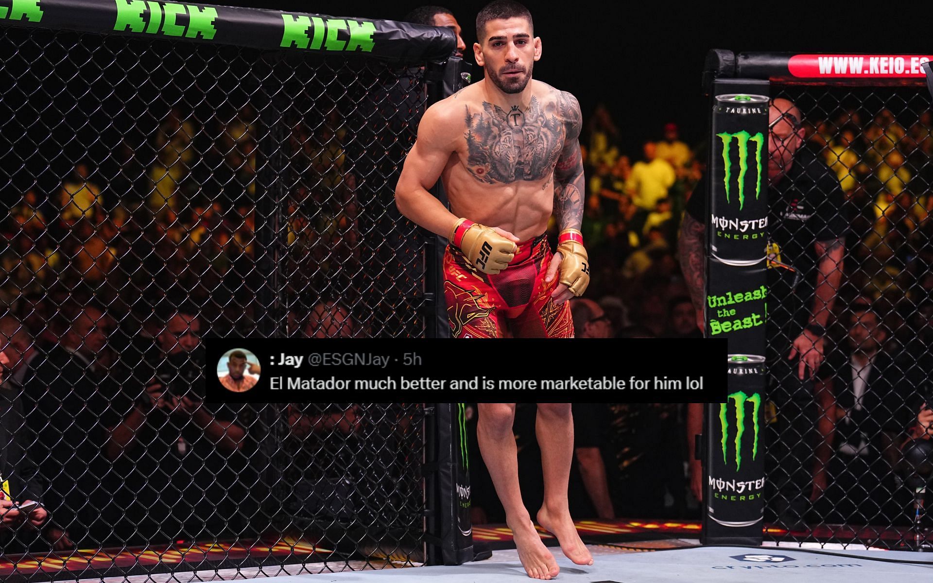 Fans react to Ilia Topuria changing his nickname again. [Image courtesy: Getty]